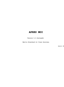 APRÈS MOI