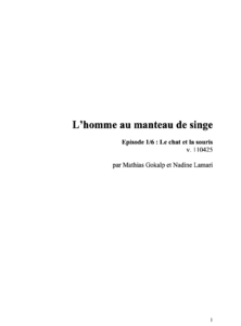 L'homme au manteau de singe