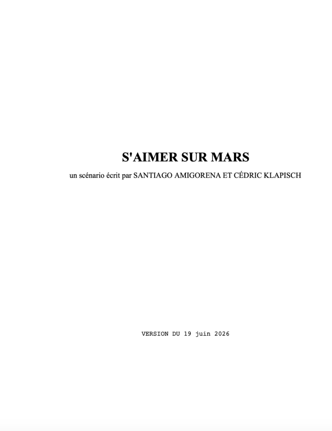 S'AIMER SUR MARS